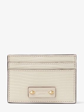 Jimmy Choo Umika Bamboo Lizard Print Card Holder